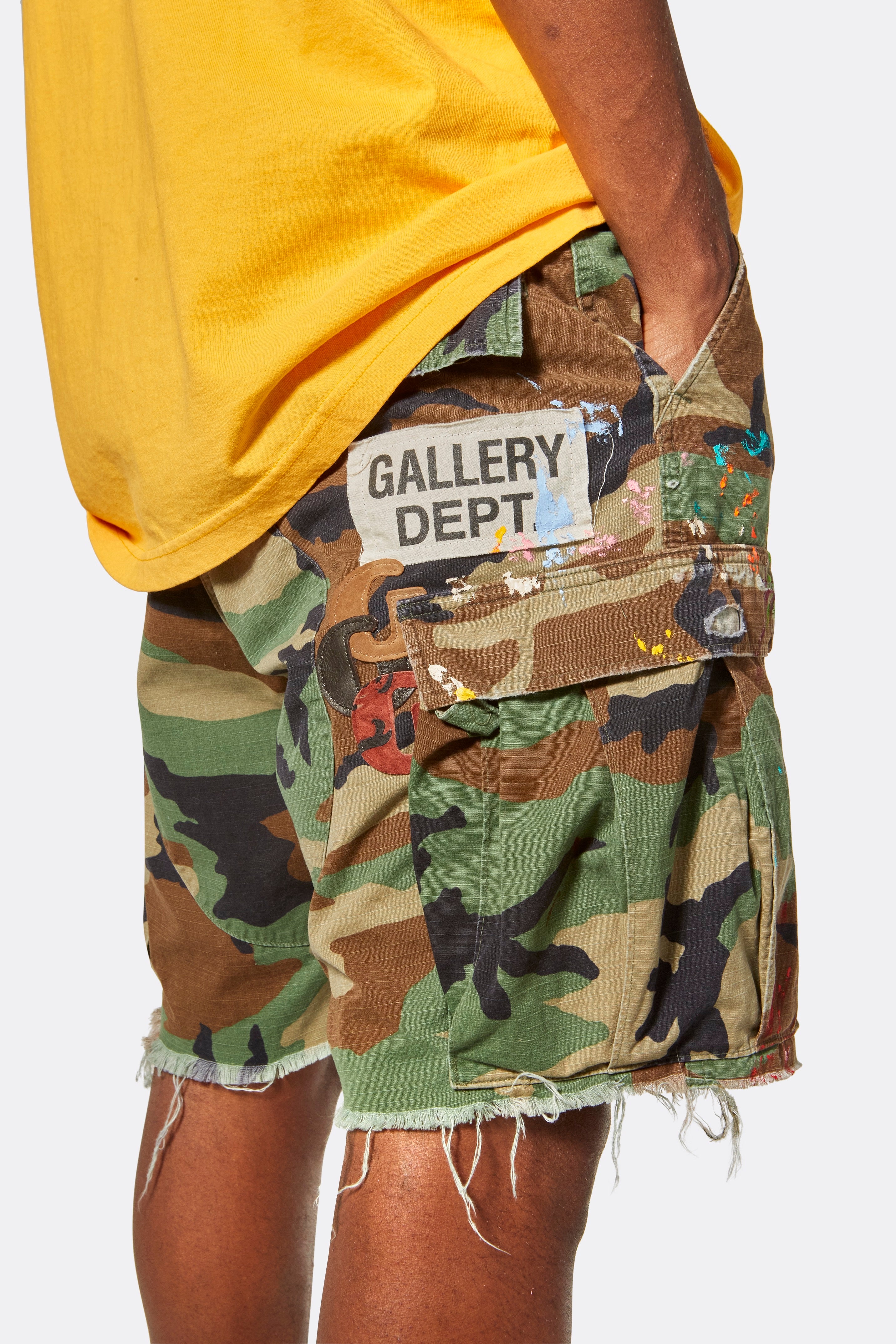 G PATCH WOODLAND CAMO CARGO SHORTS - Image 10