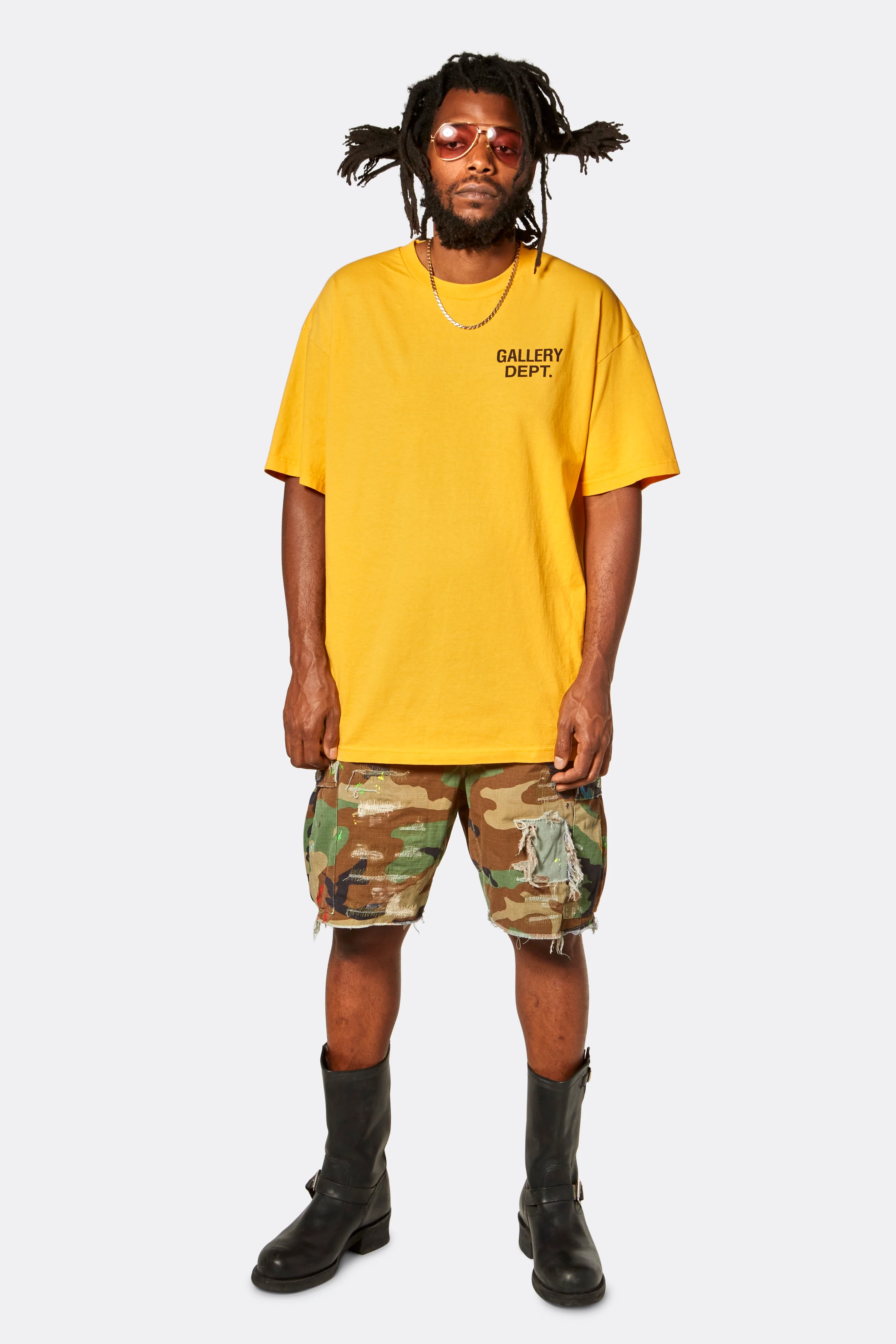G PATCH WOODLAND CAMO CARGO SHORTS - Image 3