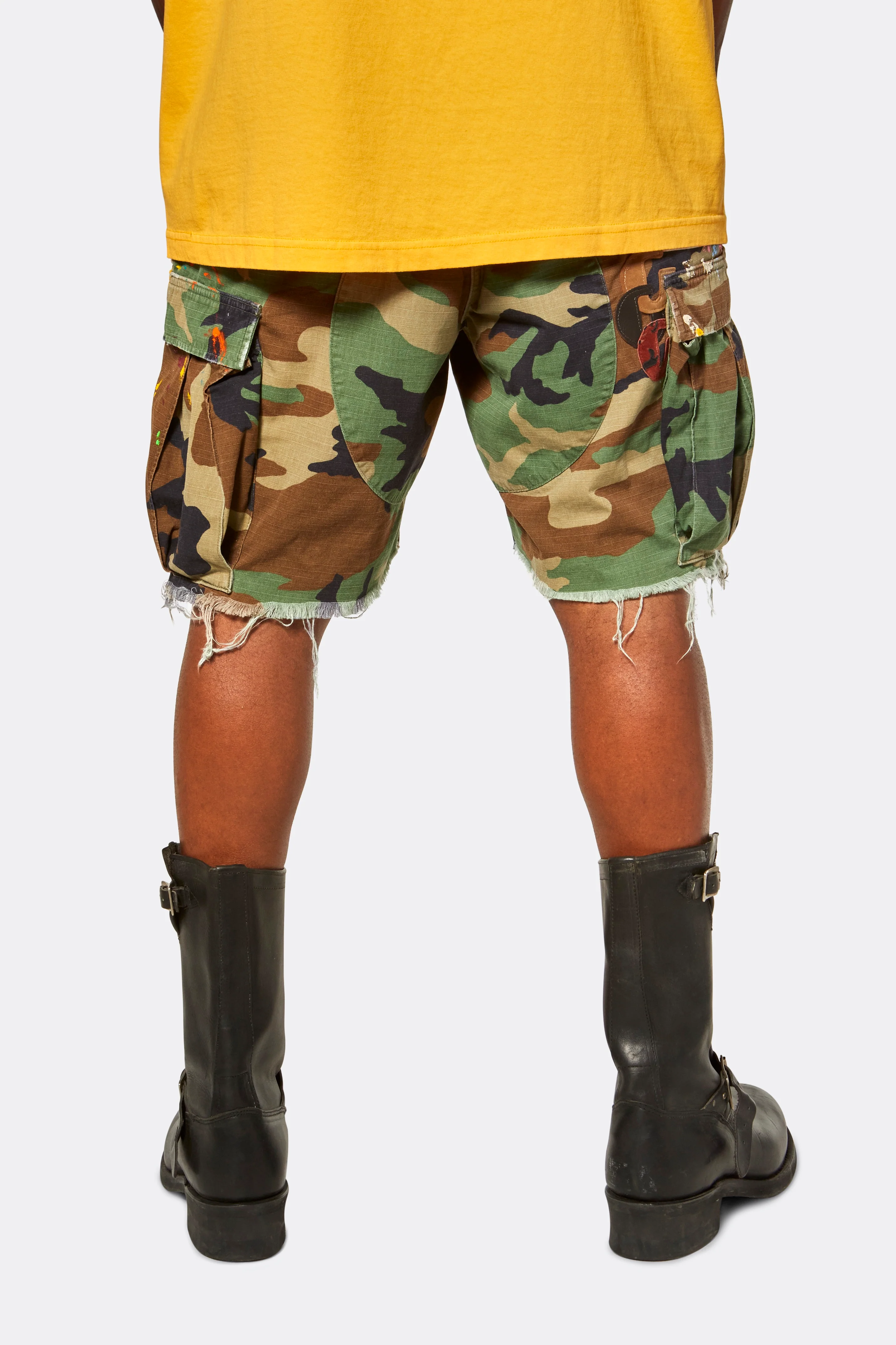 G PATCH WOODLAND CAMO CARGO SHORTS - Image 8
